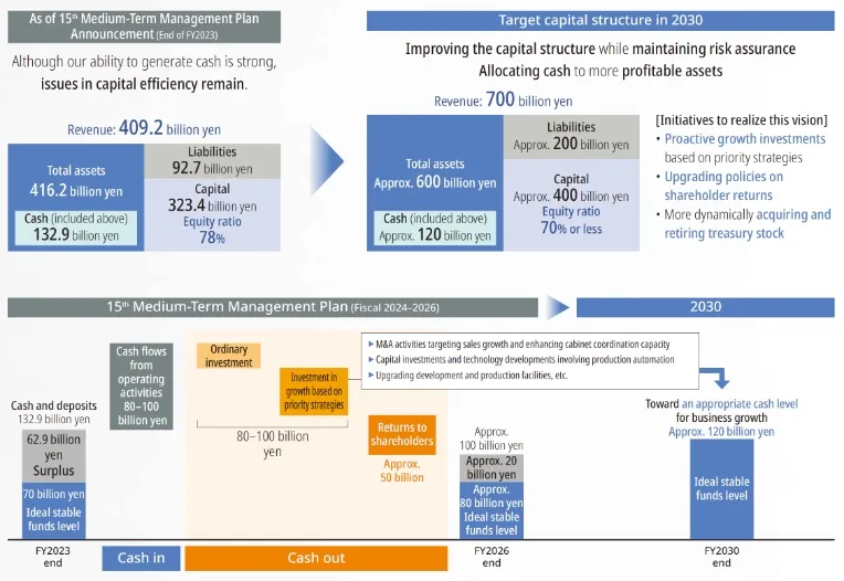 Target capital structure in 2030