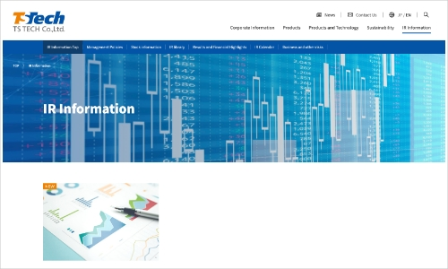 IR Information page on our website